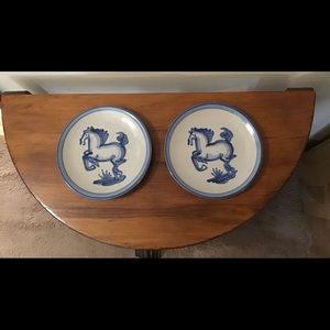 2 M A Hadley Small Bread Plates